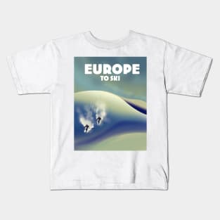 Europe to ski Kids T-Shirt